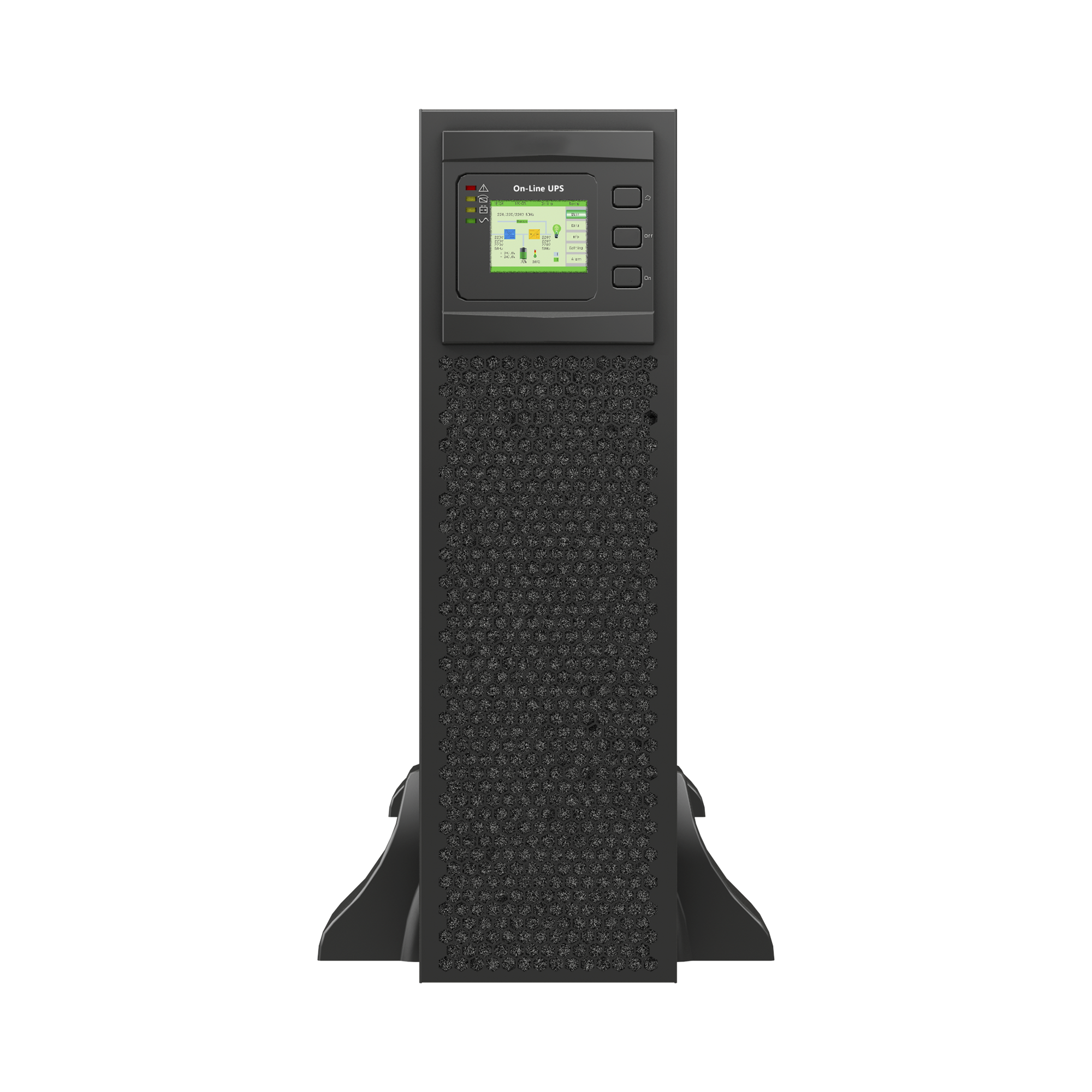 UPS de 20 KVA/20 kW, Online Doble Conversión, 220 Vac L-L de Entrada 3 Fases, Entrada Hardwired, Onda Senoidal Pura, Torre o Rack