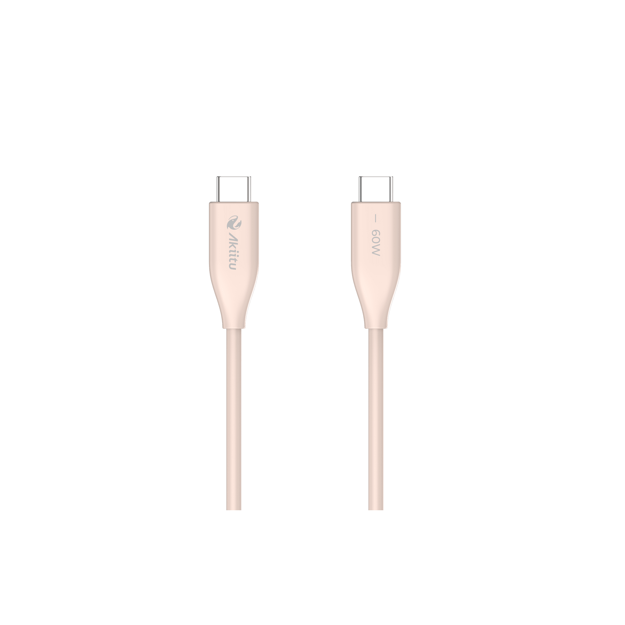 Cable de Carga USB-C a C / 1 Metro / Tecnología GaN (Nitruro de Galio / Fast-Charging / Potencia 60W / Velocidad Transferencia 480 Mbps / Material Silicona No Tóxica /  Conector Aluminio Anodizado