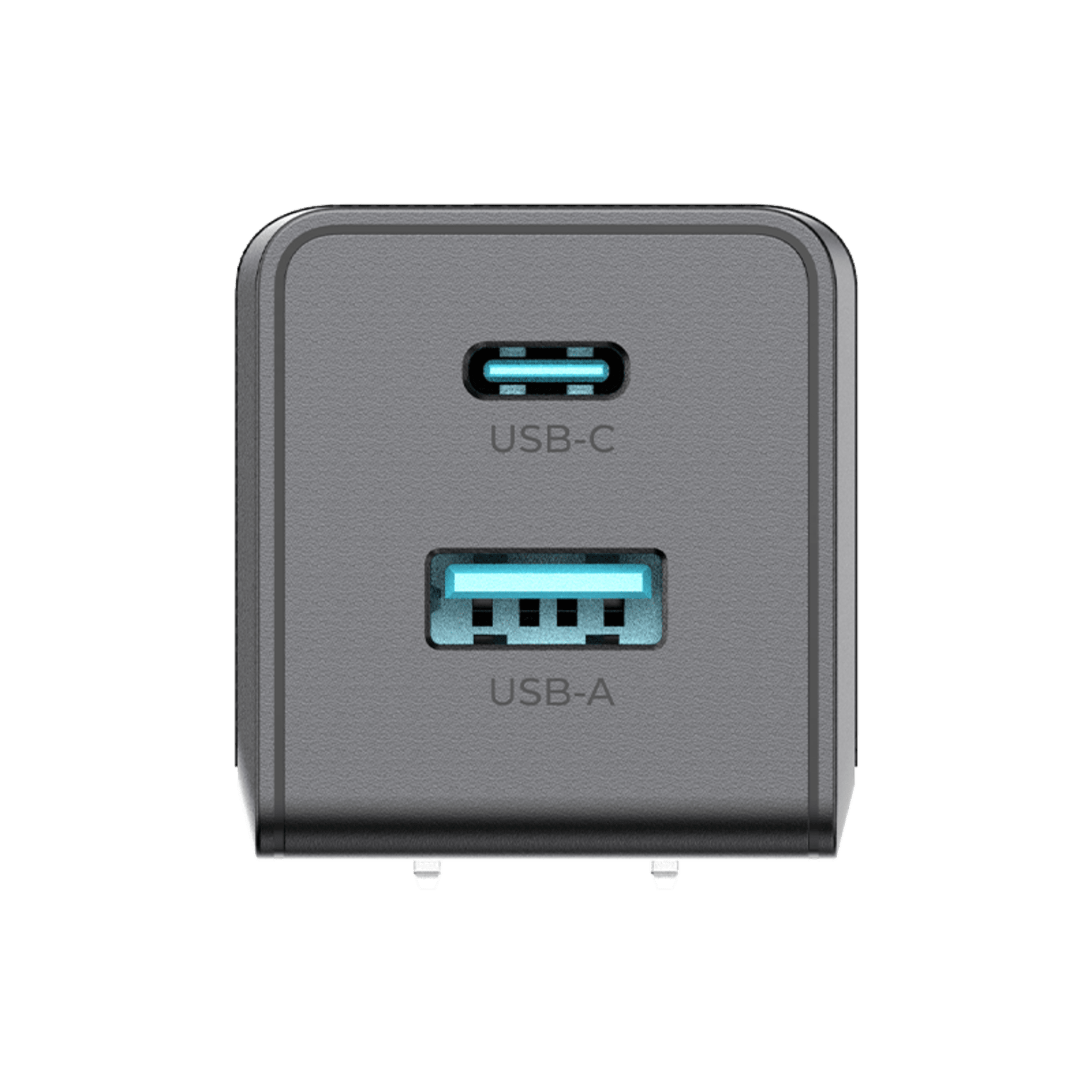 Cargador PRO USB-A / USB-C a C  / Tecnología GaN (Nitruro de Galio / Fast-Charging / Potencia 60W / Velocidad Transferencia 480 Mbps / Material Silicona No Tóxica /  Conector Aluminio Anodizado