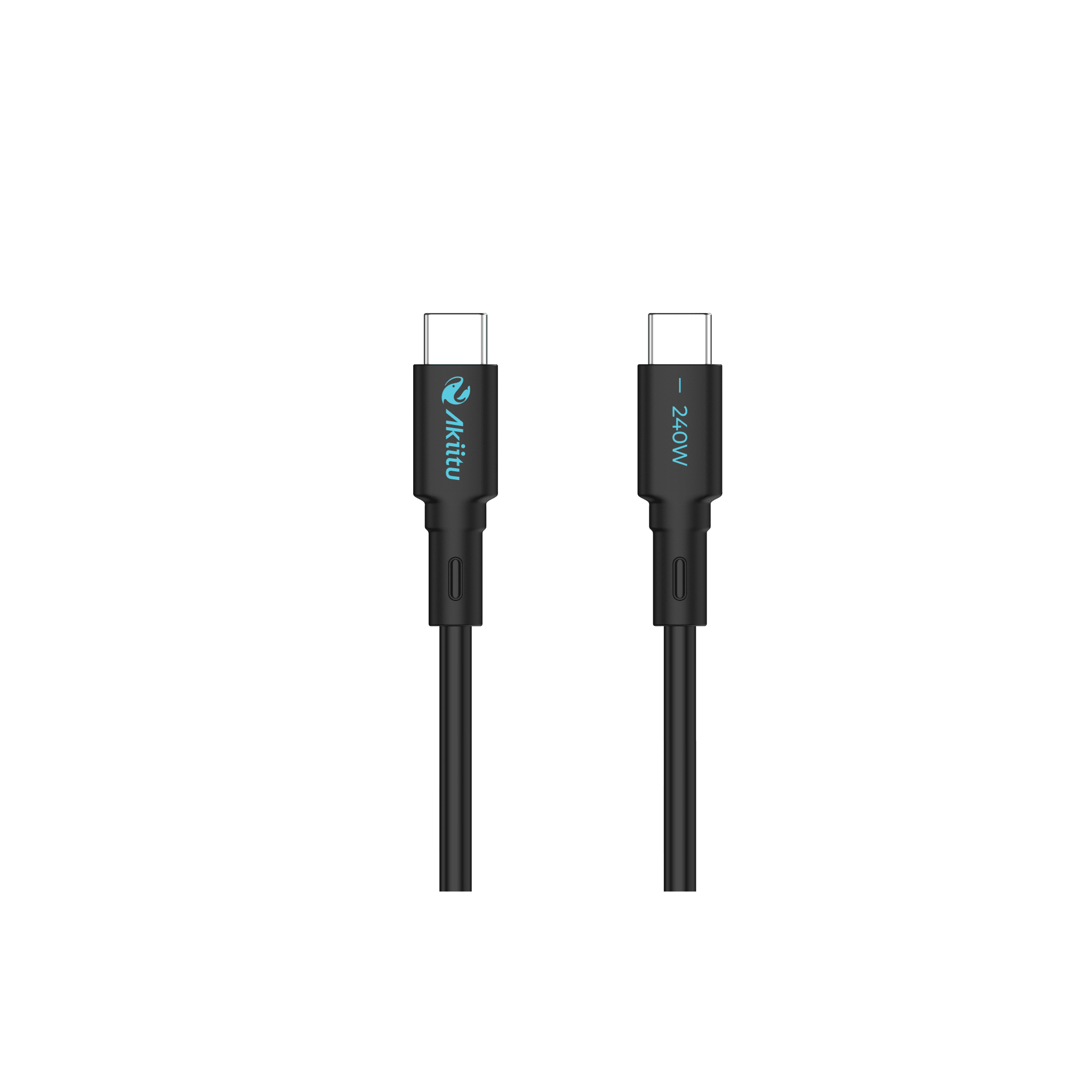 Cable de Carga USB-C a C / 1 Metro / Tecnología GaN (Nitruro de Galio) / Fast-Charging / Potencia 240W / Velocidad Transferencia 480 Mbps / Material  /  Conector Aluminio Anodizado