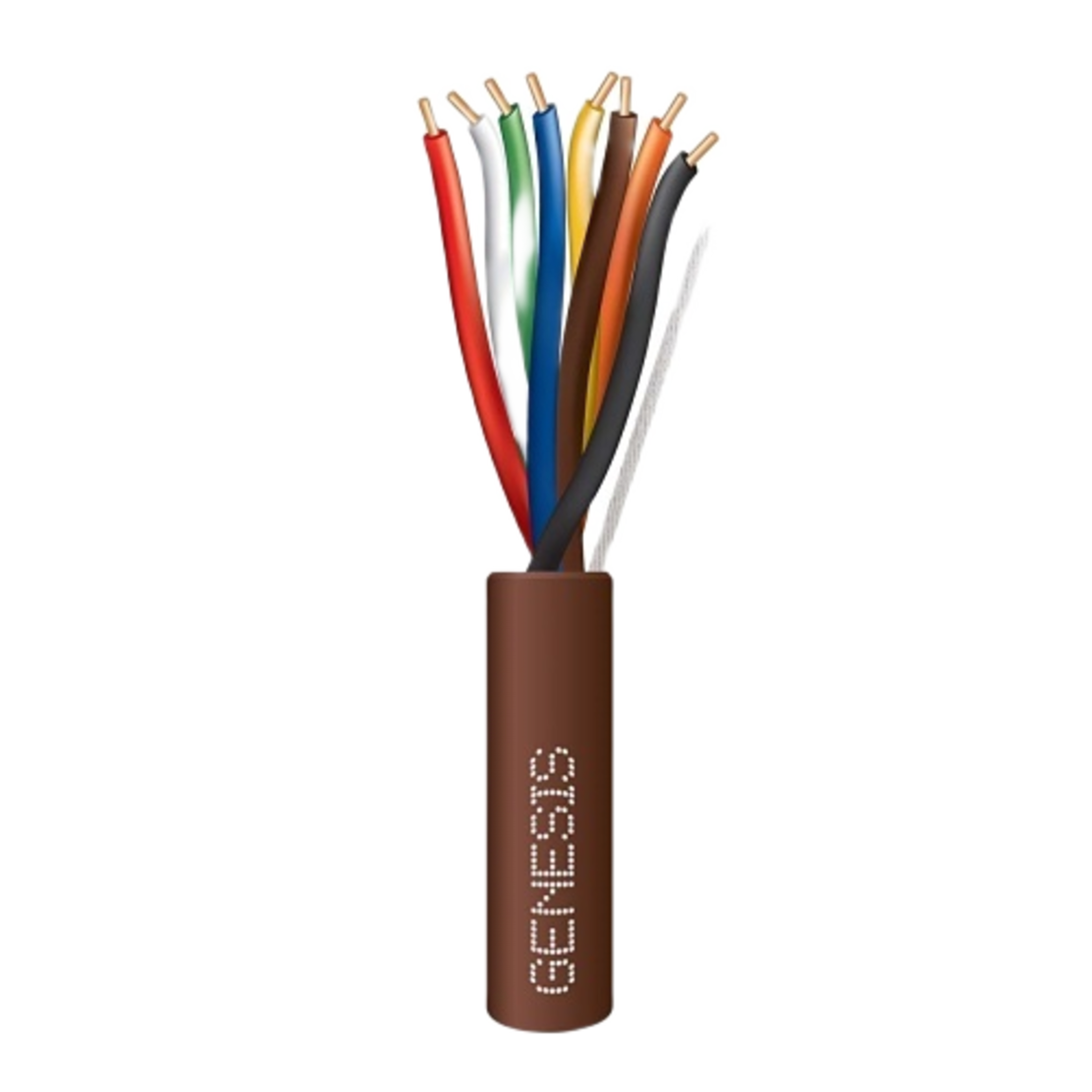 Bolsa de 38 Metros / Alambre de Cobre / 8 x 20 AWG / Tipo CL2 / Para Interior / Color Café / Para Aplicaciones de Alarmas de Intrusión y Automatización