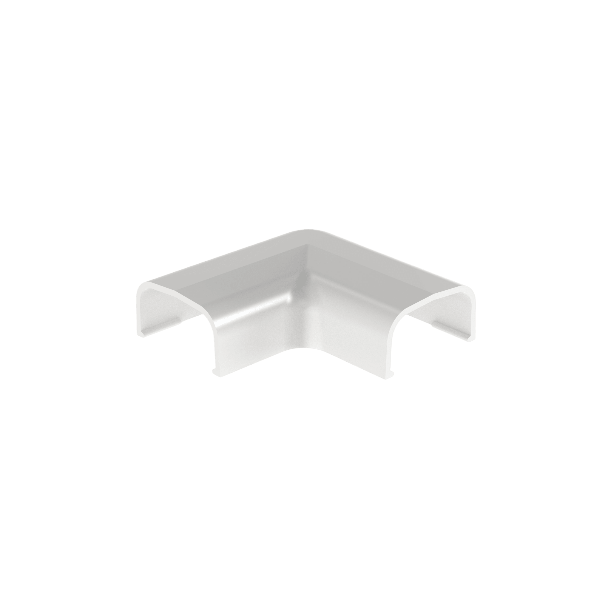 Conexión en ángulo recto "L", para uso con canaleta LD5, material ABS, Color Blanco