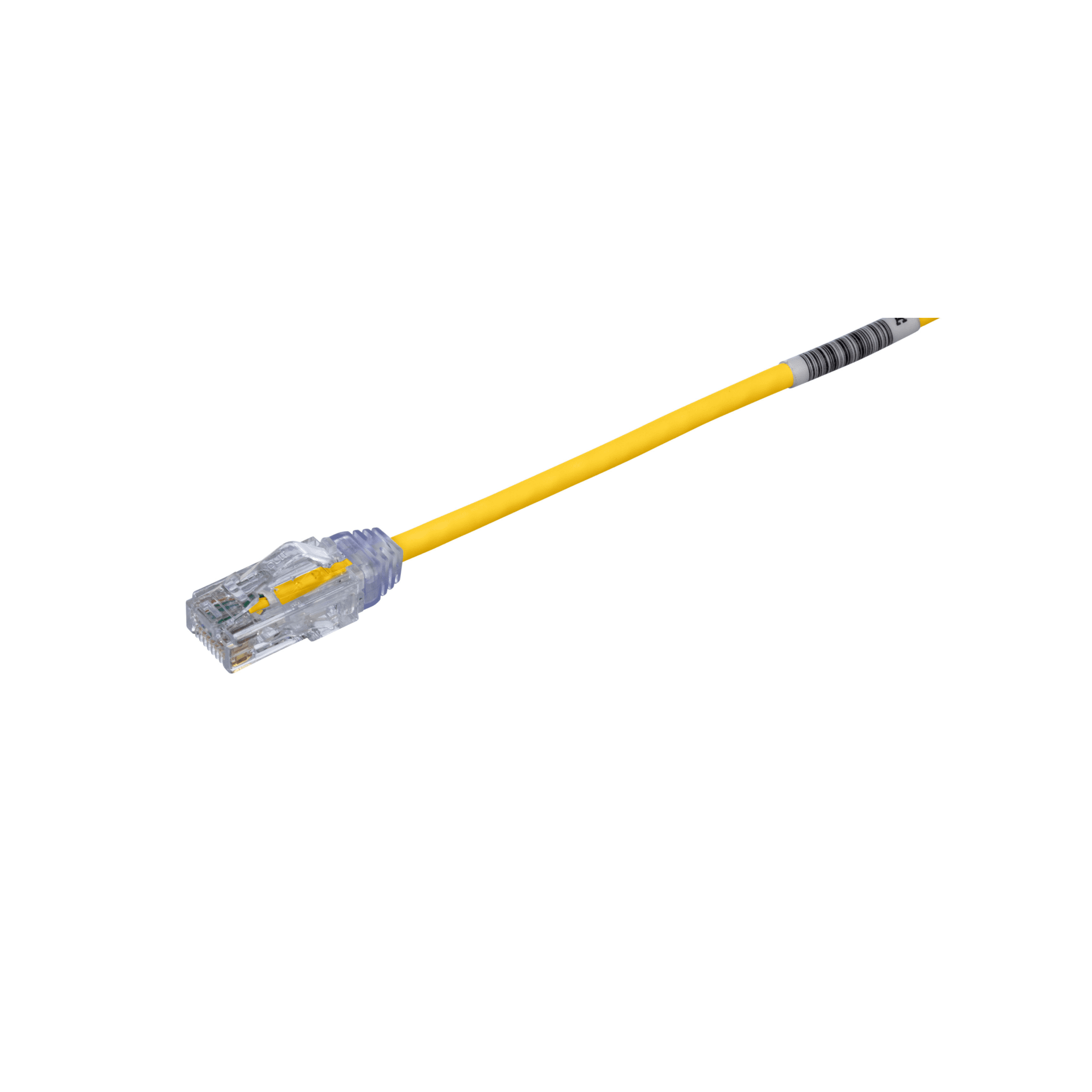 Cable de Parcheo TX6, UTP Cat6, Diámetro Reducido (28AWG), Color Amarillo, 15 ft
