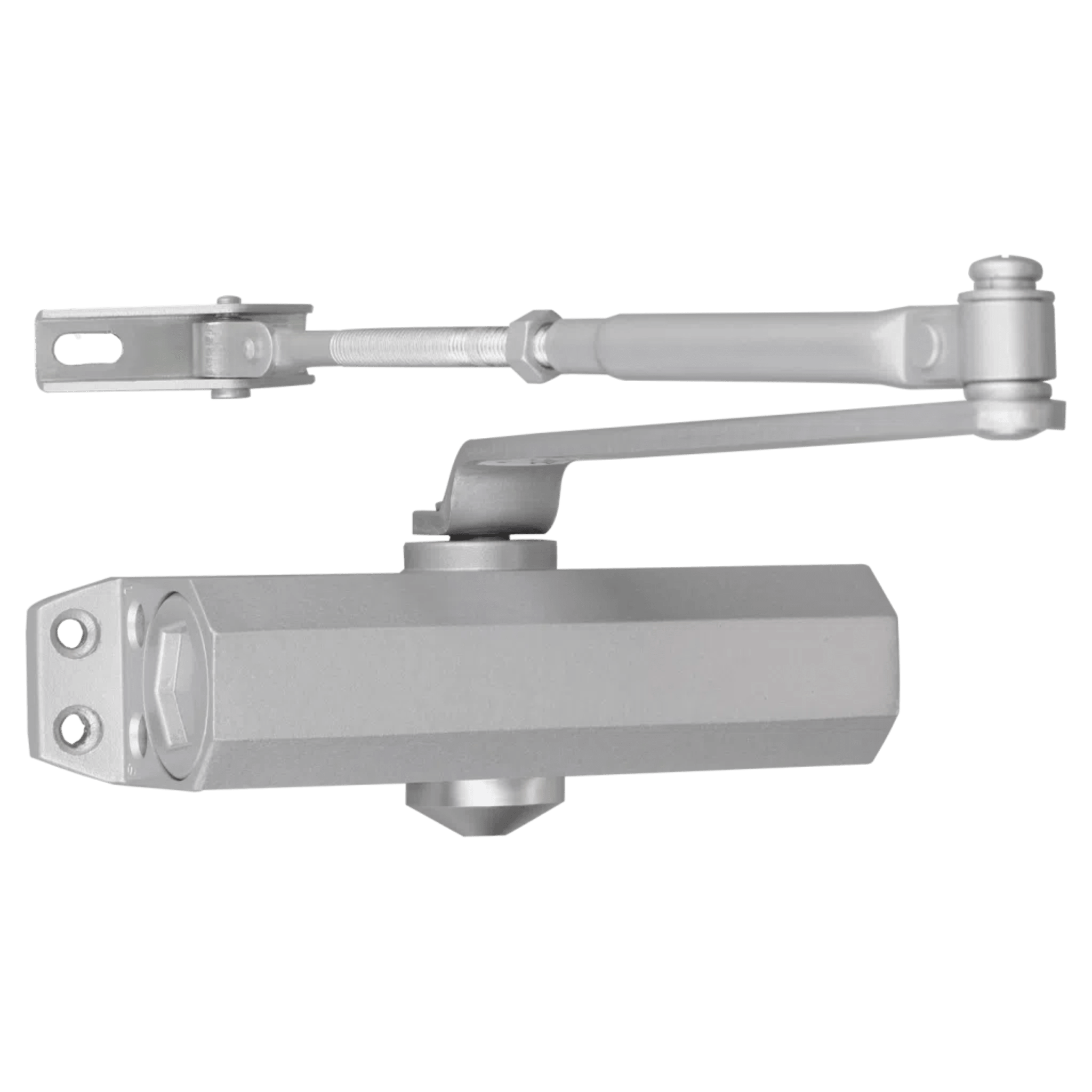 Cierra Puertas  / De Superficie / Puertas de Metal / Puertas de Madera / Ajustable para Tamaños  / Puertas Hasta 65 kg / Incluye Herrajes / Brazos de Acero Forjado