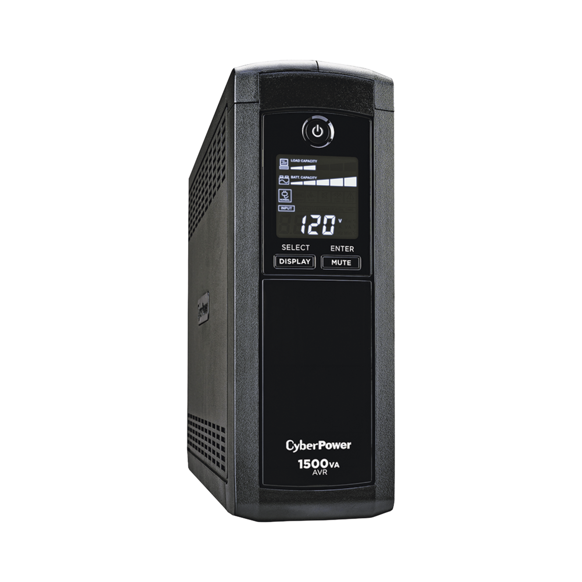 UPS de 1500 VA/900 W, Topología Línea Interactiva, Entrada 120 Vca NEMA 5-15P, Tipo Mini Torre, Con 12 Tomas NEMA 5-15R