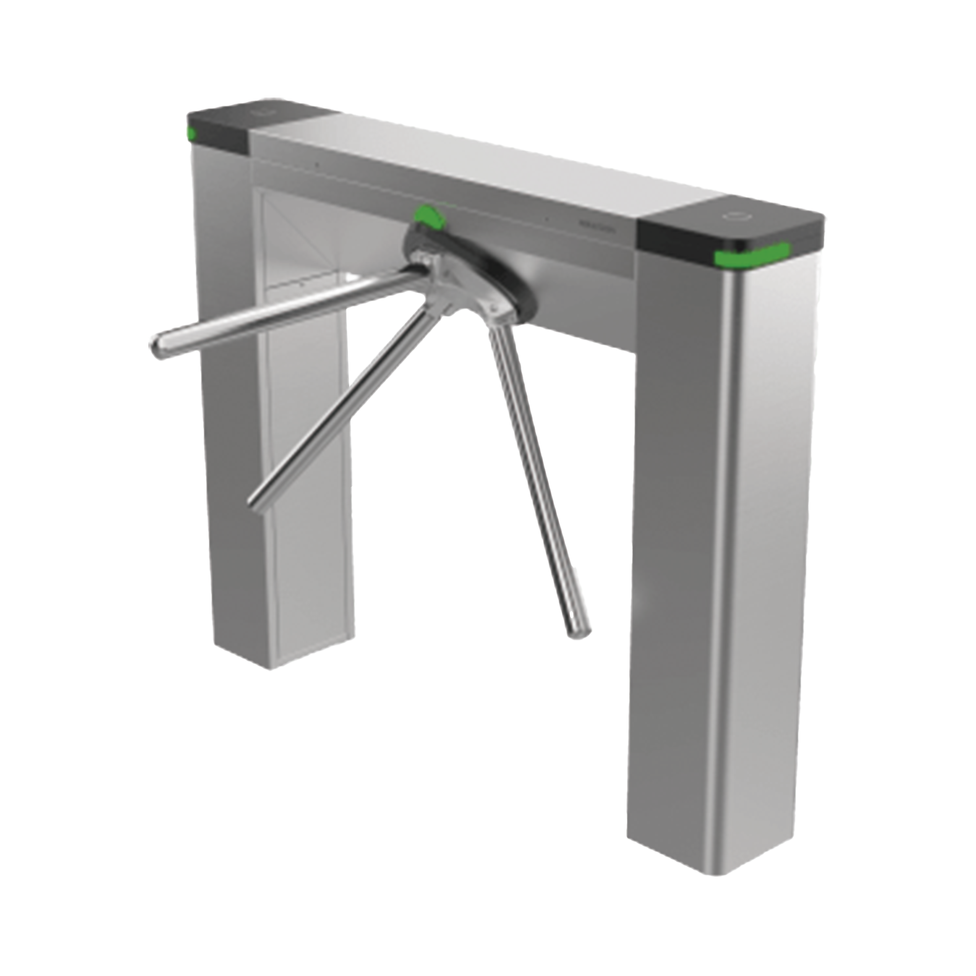Torniquete Estético Trípode Bidireccional de Acero Inoxidable / 3 Millones de Ciclos MCBF / Interior y Exterior Protegido / LEDs indicadores de Entrada y Salida /Tipo Puente