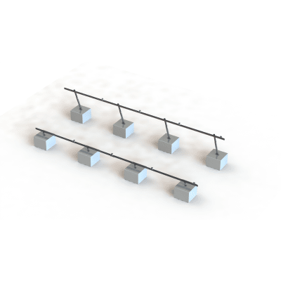 Sistema de Montaje Solar VEKTOR21 / Estructura Ajustable Aluminio AL6005-T5 / Patas Frontales y Ajustables / Ángulos 10°-30° / Torque 11-13 Nm - Image 3