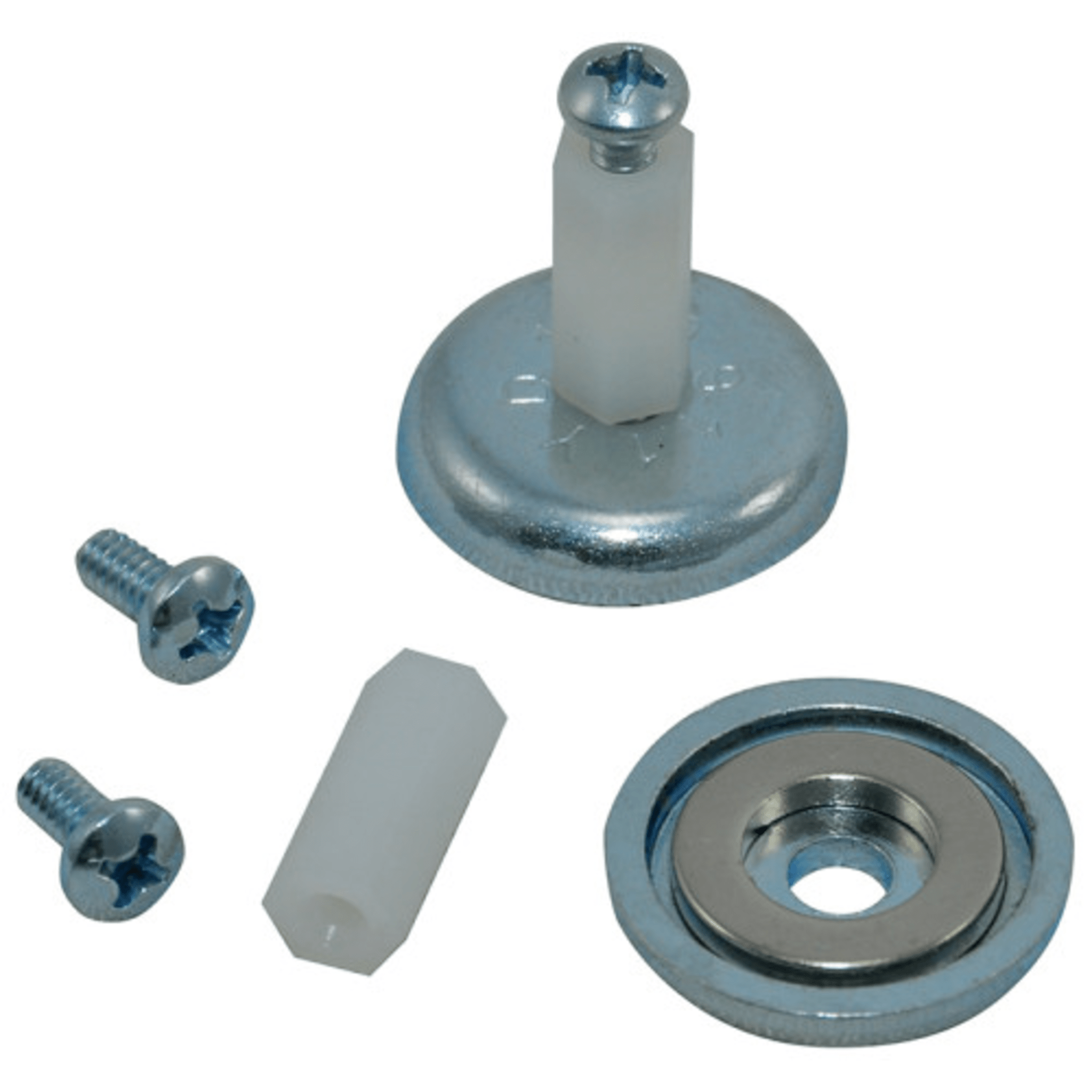 Kit de Montaje Magnético para Enclosures Metálicos / Imán de Aleación de Zinc / Fuerza Máxima 26 lb / Diámetro Copa 23.8 mm / Incluye Hardware de Montaje / Sin Necesidad de Taladrar / Compatible con Fuentes de Pod