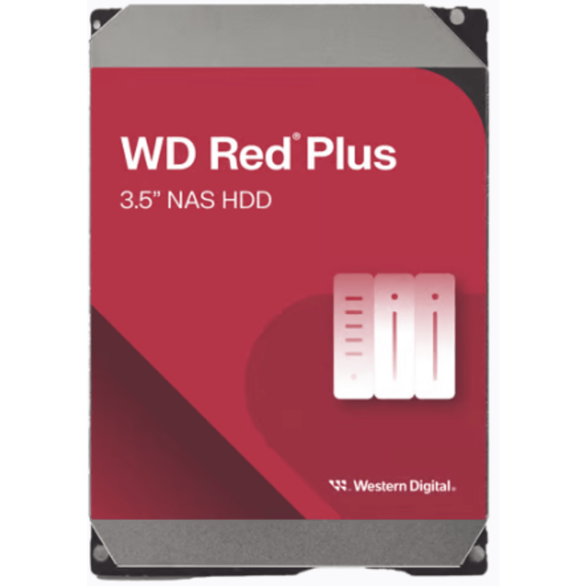Disco Duro NAS WD Red Plus / Tecnología CMR / Capacidad 4TB / SATA 6 Gb/s / 7200 RPM / NASware 3.0 / 180TB año Workload / 1M Horas MTBF / 3 Años Garantía
