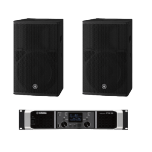 Kit Refuerzo Sonoro | Incluye 2 Bocinas CHR12 y 1 Amplificador PX8 | Ideal para Aplicaciones de Música en Primer Plano