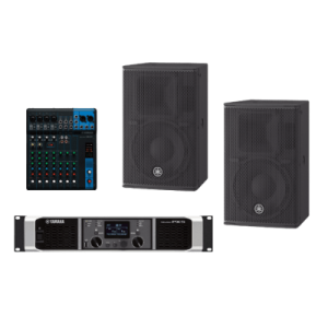 Kit Refuerzo Sonoro y Mixer | Incluye 2 Bocinas CHR10 | Amplificador PX5 | Mezclador MG10 | Ideal para PA