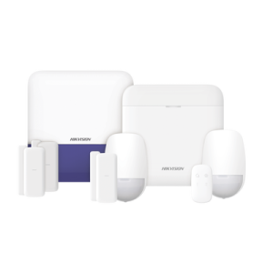 (AX PRO) KIT de Alarma AX PRO con GSM (3G/4G) / Incluye: 1 Hub con bateria de respaldo / 2 Sensores PIR / 3 Contactos Magnéticos mini / 1 Control Remoto / 1 Sirena Inalambrica Exterior / WiFi / Compatible con Hik-Connect P2P