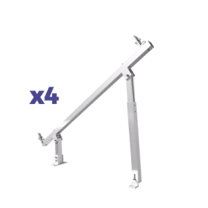 Caja de accesorios de aluminio anodizado para montaje VEKTOR8RPRO , arreglo 1X4 para techo