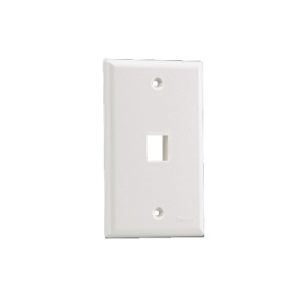 Placa de Pared Vertical, Salida Para 1 Puerto Keystone, Color Marfil