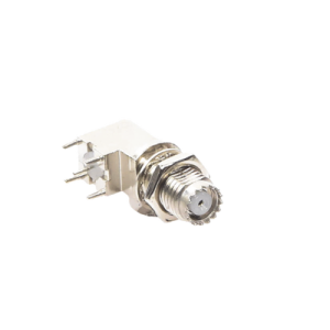 Conector Mini UHF Hembra para Montaje en PCB, Estaño/ Estaño/ Polipropileno.