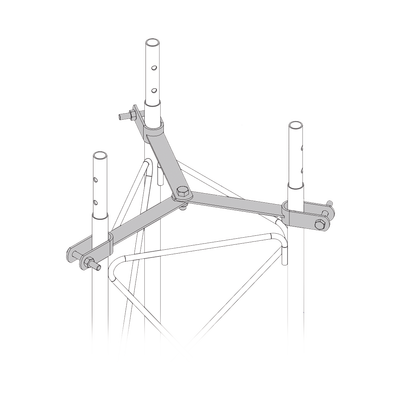 Brida para sujeción de retenida compatible con tramos STZ35G, Galvanizado por Inmersión en Caliente. - Image 2