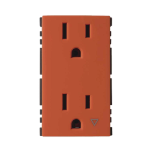 Toma de Corriente Dúplex / Tierra Aislada / 10A 127V / Embornamiento a Tornillo / Color Naranja / Simon 25 Plus