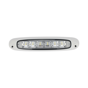 Luz Auxiliar de Escena de 6 LED, Blanco, Lente Transparente, Bisel Blanco