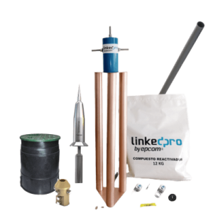 Kit Pararrayo PDC Dat Controler Plus Avance de Cebado:30 µs. Diámetro de Protección Máx: 100 m. Incluye Electrodo y Accesorios p/Torre.