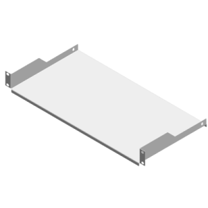 Charola para Rack Blanca de 19" de 2 postes, 23 cm de Profundidad, 1 Unidad de rack