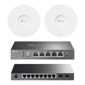 Kit de Iniciación en redes OMADA / 1 Router / 1 Switch TL-SG2210P / 2 Punto de Acceso EAP613