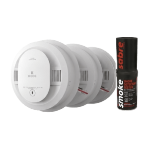 Kit de 20 Detectores de Humo Autónomos KIDDE con Batería 10 Años / Probador SABRE SDI / Fotoeléctrico / Alarma 85 dB