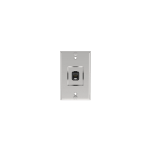 Placa de Pared Telefónica, Salida de 1 Puerto Keystone, Con Jack Cat5e Estilo TP, de Acero Inoxidable