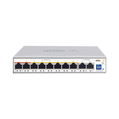 Switch PoE / Administración en la nube / Con 8 puertos 10/100 Mbsp PoE af/at / 2 Puertos Uplink 10/100/1000 Mbps / Presupuesto 100 W / PoE hasta 250 metros / Soporta protocolo ONVIF - Image 2