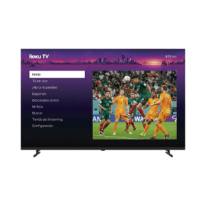 SmartTV QLED 32 Pulgadas / Resolución 1366 × 768 / 3 Puertos HDMI / WiFi Integrado / Smart TV ROKU / VESA 100 × 100 mm
