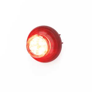 Estrobo Oculto de 12 LED, Rojo/Azul, Bisel Negro, Lente Transparente