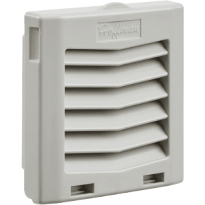 Rejilla de Escape para Ventilador con Filtro HG / Protección IP54 / Compatible con Ventiladores HF04 de 4 in (102 mm) / De Plástico / Color Gris Claro