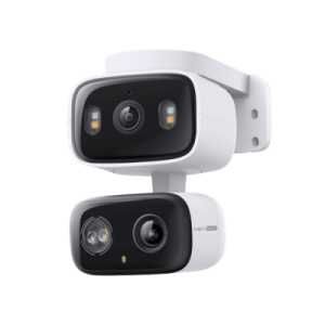 Cámara de Seguridad Dual PTZ / 2 Lentes 2K+2K (3MP cada uno) / 3x Claridad Telefoto / IP65 Exterior / IA Inteligente / Seguimiento Sincronizado / Vista Dual Simultánea / Color Night Vision / Audio Bidireccional / 125.5° Gran Angular + 67