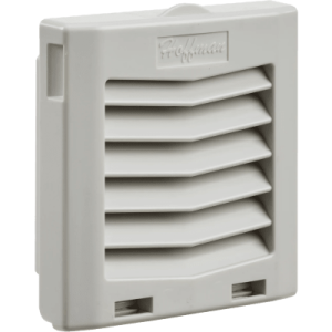 Rejilla de Escape para Ventilador con Filtro HG / Protección IP54 / Compatible con Ventiladores HF05 de 5 in (127 mm) / De Plástico / Color Gris Claro