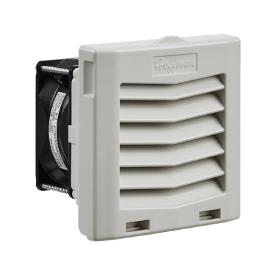Ventilador Con Filtro de Montaje Lateral HF04, Con Flujo de Aire de 21 CFM, 115 Vca, Color Gris Claro - Image 2