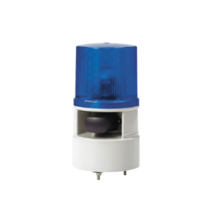 Luz de advertencia color Azul con sirena incorporada con 5 tonos máx. 105 dB en 110-220 VCA