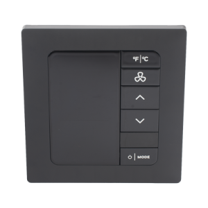 Termostato de Gestión Energética / BACnet MS/TP y Wi-Fi / 100-277 VAC / FCU 2 y 4 Tubos / 3 Velocidades / Sensor PIR / Ónix Negro