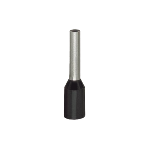 Férula de Engarce con Collar Plástico / 16 AWG (1.5 mm²) / Longitud 12 mm / Diámetro Exterior 4 mm / Color Negro