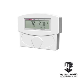 Detector de temperatura y humedad / 2 zonas / LCD / 2 relés NA/NC / -50°C a 150°C / 6 x 4.75 x 1.25 in