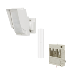 Detector PIR Exterior / Tipo Cortina / 24 m (78.7 ft) / Inalámbrico / Antimáscara / 180° Ajustable