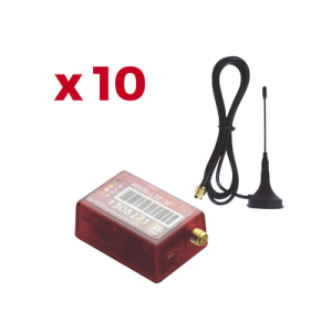 Kit Comunicadores de Alarma / 10 Unidades / 4G LTE-M y 5G / SIM Multicarrier / Compatible 99% Paneles / Control Remoto vía App