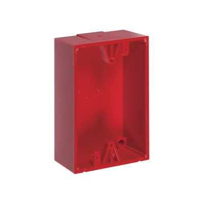 Caja trasera de montaje en superficie / Policarbonato resistente / 1.5 pulgadas (38mm) / Compatible botones STI #0, #1, #3, #4, #7 / Clasificación 5VA / UL y cUL / Rojo y azul - Image 2