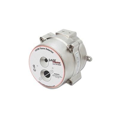 Detector de Flama UV/IR / A Prueba de Explosión / Alcance 30 m (98.4 ft) / Campo de Visión 90° / Rango -40°C a 75°C / Aluminio o Acero Inoxidable