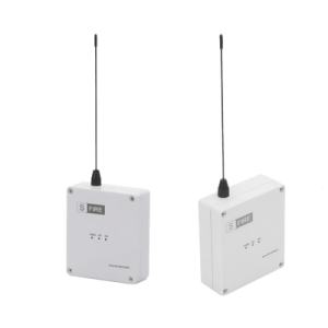 Kit Transmisor-Receptor Inalámbrico / Rango 2500 m (8202 ft) / Frecuencia 433.92 MHz / Alimentación 12Vcc / Contacto Seco / -20°C a +80°C