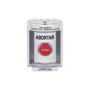 Botón de Abortar con Bocina / Tapa de Policarbonato Resistente / Restablecimiento con Llave / UL/cUL/ADA / Interior/Exterior