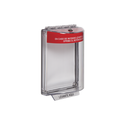 Cubierta Protectora de Policarbonato / Montaje Empotrado / Rango Térmico -40 a 121 °C / Diseño Compacto 103x151 mm / Texto de Incendio en Español