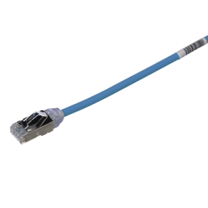 Patch Cord Cat6A, Diametro Reducido 28 AWG, Blindado S/FTP, CM/LS0H, 3 Metros, Color Azul