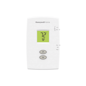 Termostato no programable / 1 etapa calor y frío / 24 VAC o batería AA / LCD 1.32 in² / 120x74x28 mm (4.7x2.9x1.1 in)