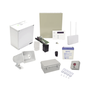 Kit de Alarma Vecinal / 40 Botones Inalámbricos / Panel con Teclado Alfanumérico / Sirena Estroboscópica / Gabinete Exterior