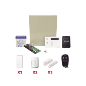 Kit Panel de Alarma Híbrido / 40 Zonas Inalámbricas / 8 Zonas Cableadas / 48 Códigos de Usuario / 5 Niveles de Armado / Teclado con Receptor RF Integrado