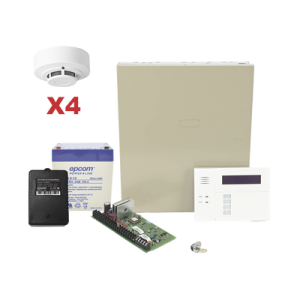 Panel de Alarma / 48 Zonas Programables / Encriptación y Respaldo 4G / Monitoreo Remoto / 4 Sensores de Humo / Gabinete con Batería y Transformador